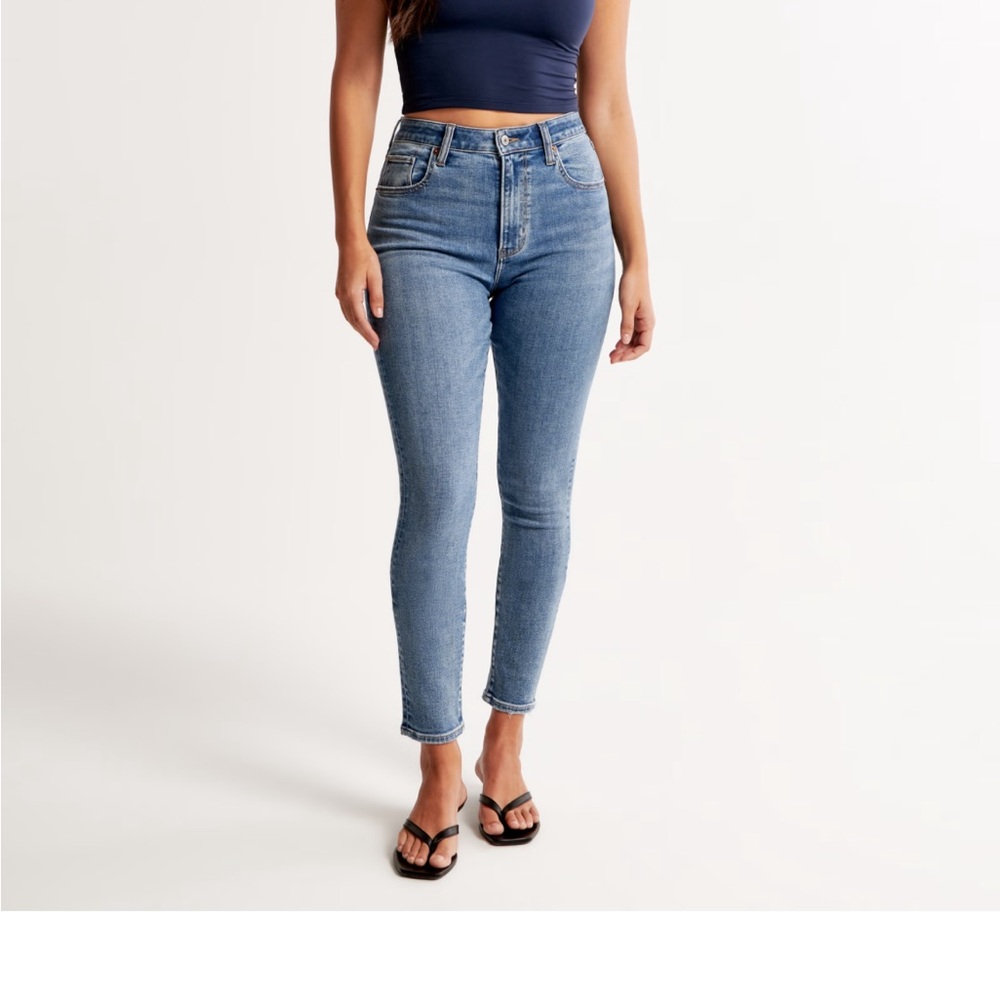 Abercrombie Super skinny ankle high rise jean